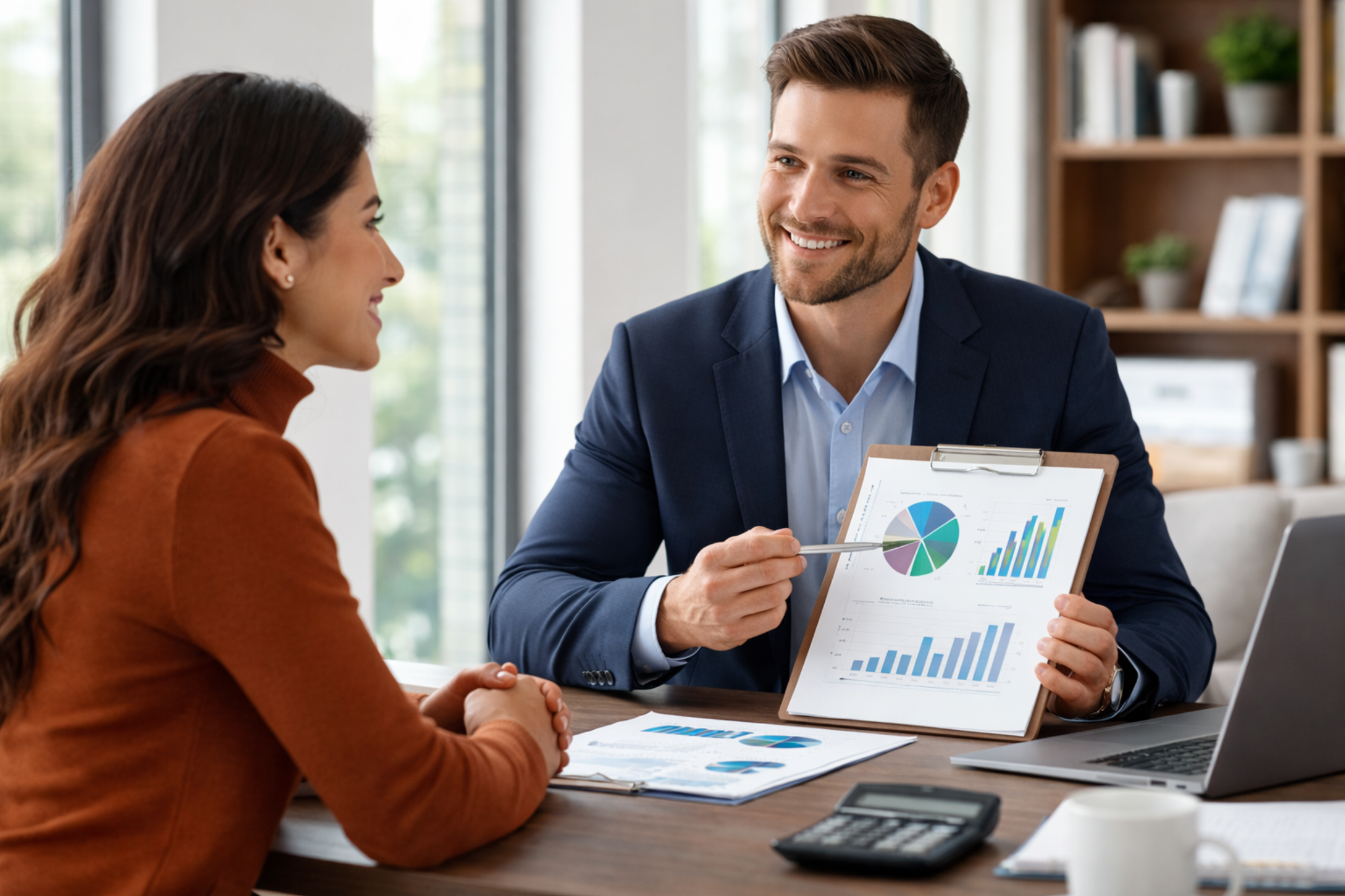 Professionals reviewing loan documents